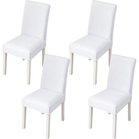 Housse De Chaise - Élastique En Polyester Et Spandex - Pour Chaise À Dossier Haut 45 À 55 Cm - Usage Intérieur Et Événementiel - Lot De 4 (1/5)