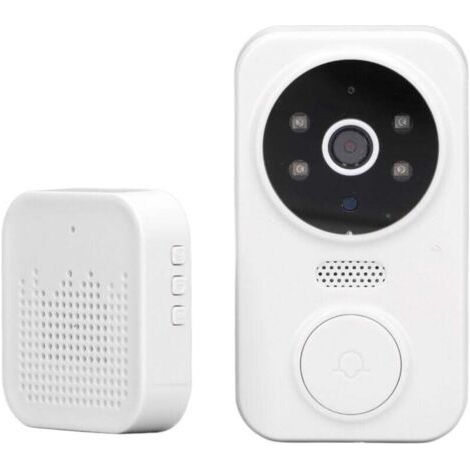 Sonnette Vidéo Sans Fil WiFi 1080P Caméra Grand Angle Vision Nuit Intelligente 2 Voies Audio (1/4)
