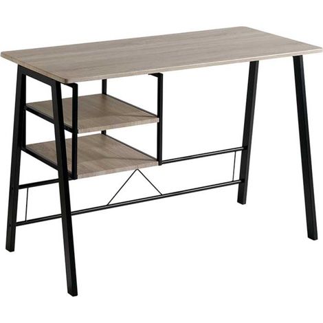Momma Home - Mesa Escritorio 2 Cajoneras Andea, Escritorio Ordenador, Mesa Oficina, Mesa Ordenador, Medidas: 76.5x120x52 cm (1/5)