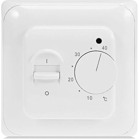 Manuel Thermostat d'ambiance Chauffage au Sol Electrique avec sonde AC 220V 16A, Régulateur de Thermostat Plancher Chauffant Mécanique (1/5)