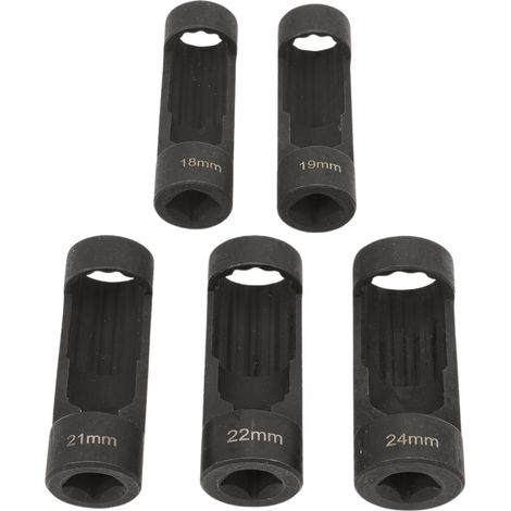 Écrous Douilles à Ressort Douille Outil de Montage Amortisseur 12 Points 1/2 Entraînement 18 mm 19 mm 21 mm 22 mm 24 mm Clé Allen 5 Pièces (1/5)