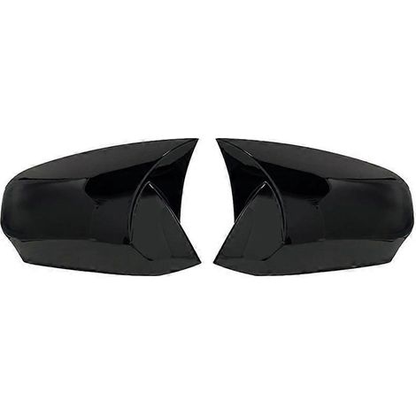 Passend für Renault Fluance (Baujahre 2010–2016): Rückspiegelabdeckung in Carbonfaser-Optik mit Hupenmotiv, glänzend schwarz lackiert.