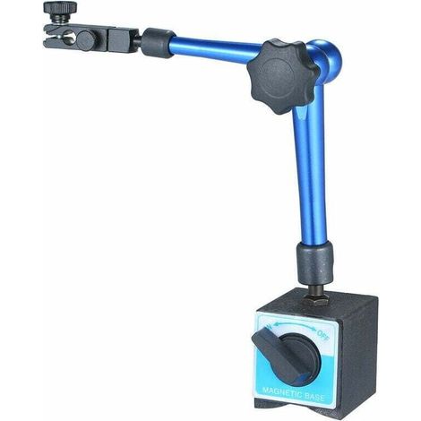 350mm Base Magnétique Bras Universels Heavy Duty Support Magnétique Cadran Base Magnétique Support pour Cadran Numérique Test Jauge Indicateur avec 154lbs Tirez,Bleu (1/4)