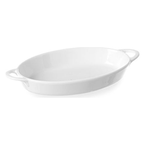 Teglia ovale con manici 165x105x30mm porcellana bianca - Hendi 784006 (1/3)