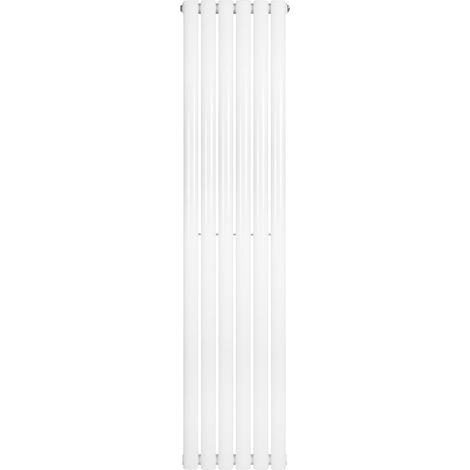 Radiatore Verticale Design Ovale Colonna Singola Bianco 1600x360 mm