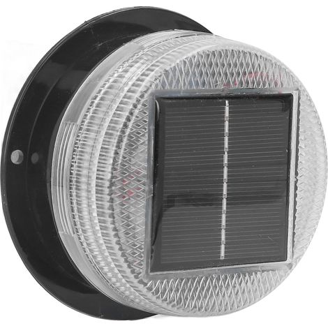 Solar-Warnleuchte mit 6 LEDs (rot/blau abwechselnd) – wasserdicht, rund, tragbar (1/5)