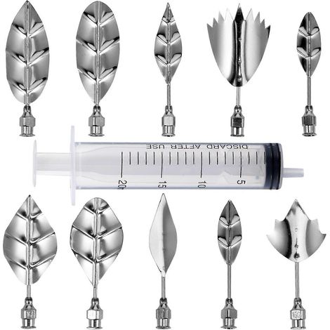 11 pièces - Séchoir à fleurs et fondant professionnel en métal de qualité alimentaire, support ondulé.-5.5X1.5cm-Silver