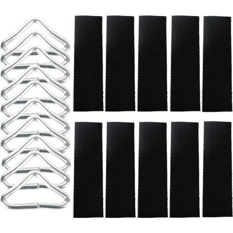 [NON UTILIZZATO] Confezione da 10 molle per trampolino, accessori per trampolino, fibbia triangolare per trampolino