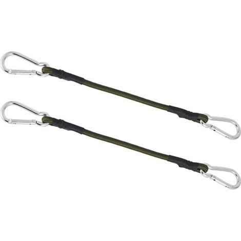 Lot de 2 Cordons élastiques Robustes, Mini-Sangles d'attache, Cordon élastique de 30 cm avec Mousqueton, pour Le Camping, Les Bagages, Les Voyages (1/5)