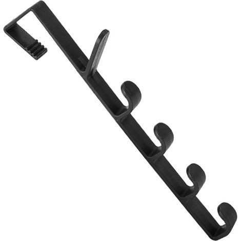 Crochet de porte polyvalent de Style moderne, porte-manteau à forte charge, sans poinçon, pour chambre à coucher, salon, entrée, noir (1/5)