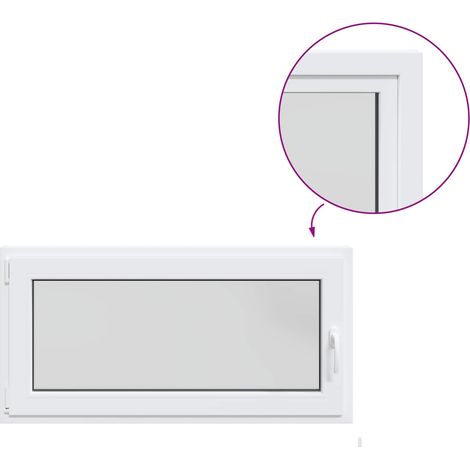Kellerfenster Innenseite Farbe Weiß RISOR 120 x 50 cm vidaXL