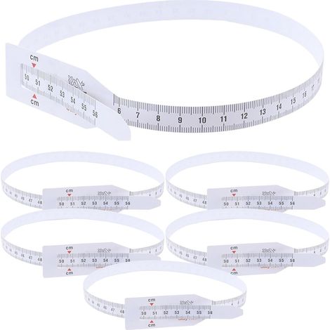 Mètre ruban tour de tête 6 pièces plastique/blanc, pour tailleur (1/5)