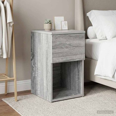 vidaXL Bed Cabinet Grey Sonoma 29 x 31.5 x 49 cm Engineered Wood (1/5)