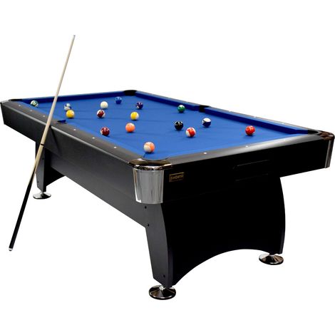 NORTH Gardone Table de billard Noir/Bleu 7FT + Tennis de Table (1/5)