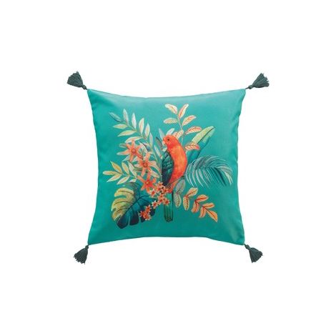 Coussin rectangle "Panis" à imprimé oiseaux colorés - Multicolore - 40 x 40 cm - Livraison gratuite (1/3)