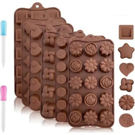 Moules en silicone - 8 pièces - Compatible four et congélateur - Faciles à nettoyer (1/4)