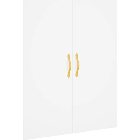 Elegante pensile di design con vani portaoggetti sospesi 69,5 x 34 x 90 cm legno composito bianco 020048571