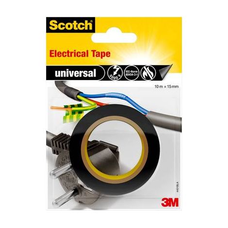 3M universal 4401BLA Ruban isolant Scotch® noir (L x l) 10 m x 15 mm 1 pc(s) Q116132 (1/3)