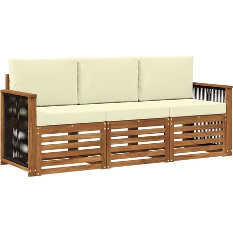 Juegos de sofás 3 uds. Madera de Acacia Sólida vidaXL (1/5)