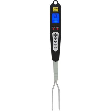 Doppelfühler-Kochthermometer mit digitaler LED-Anzeige zum Grillen und Braten (1/5)