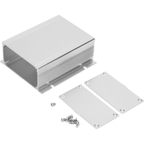 Boîtier de projet électronique de boîtier de boîte à instruments de carte de circuit imprimé en aluminium blanc argenté (1/5)
