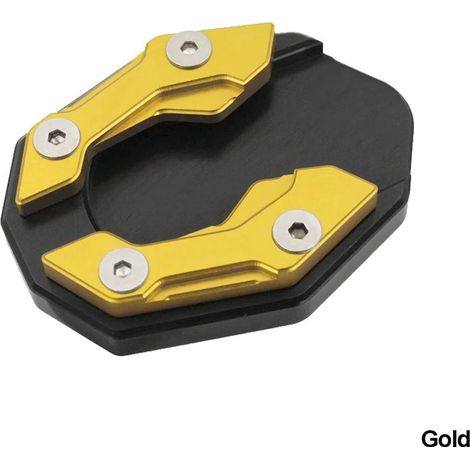 (Or) Compatible avec les scooters et motos YAMAHA NMAX155 et XMAX300. Extension de béquille latérale avec base antidérapante. (1/4)