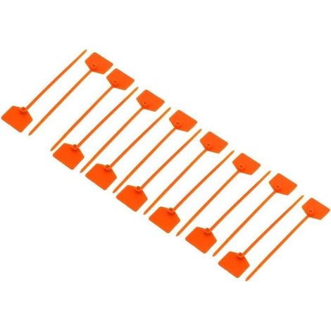 15 pcs éléments nylon 15×120 mm autobloquants pour câble, étiquette fil orange, connecteurs cordon marqueur (1/3)