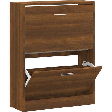 Meuble à chaussures，Armoire à chaussures Chêne marron 63x24x81 cm Bois d'ingénierie CFW7741537 (1/5)