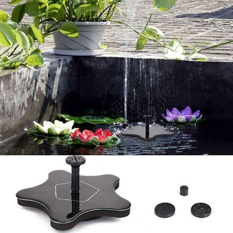 Pompe solaire pour fontaine, fontaine solaire flottante en forme d'étoile utilisée (1/5)