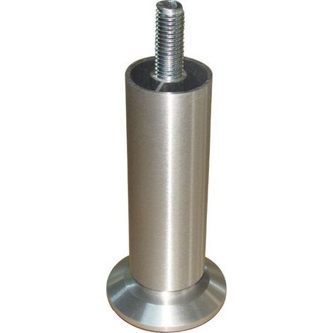 Dekorfuß Fuß ø 30 mm, Länge 100 mm,Aluminium matt geschliffen,klar matt lackiert