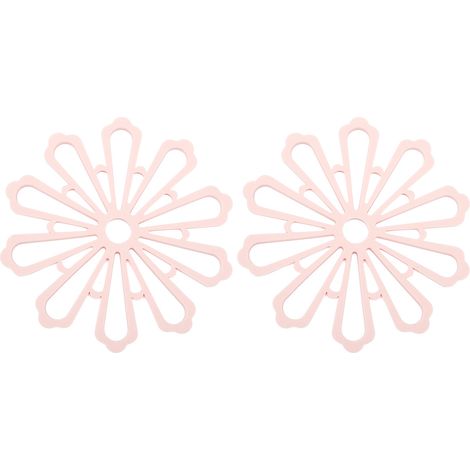 2 sous-plats en silicone, diamètre 15,2 cm, résistant à la chaleur jusqu'à 250 °C, pour plans de travail, tables et ustensiles de cuisine (1/5)