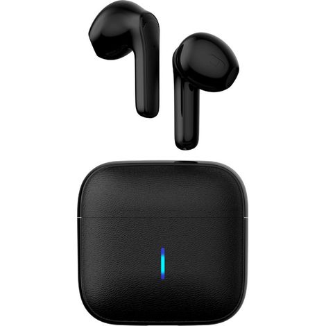 JS59 Custom Mold Neue kabellose TWS-Kopfhörer mit Touch-Steuerung, geringem Stromverbrauch, Lederoptik, Stereo 5.1, Bluetooth – JS59 Schwarz (1/4)