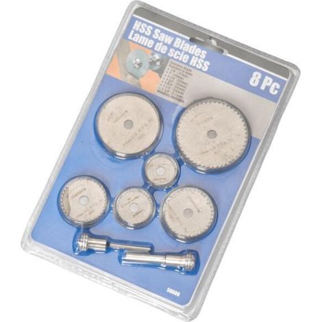 Lames de scie pour le travail du bois, jeu de 8 lames en acier rapide, universelles pour perceuses à pistolet et meuleuses électriques.