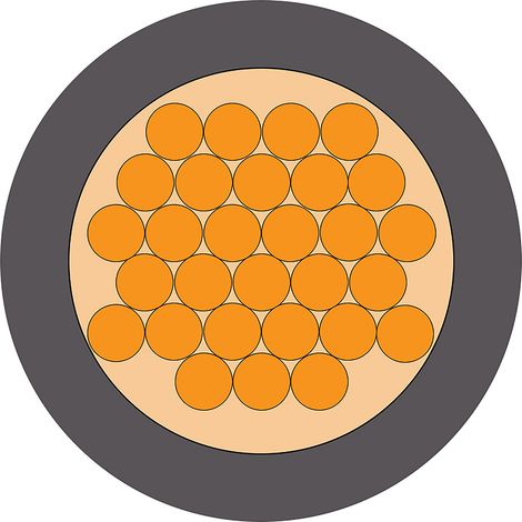 Câble d'alimentation RS PRO 1G2,5 mm², gaine PVC Gris, Retardant à la flamme, 100m ( Prix pour Bobine de 100 Mètres )
