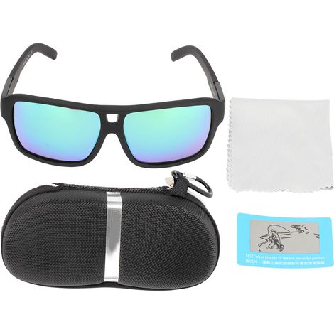 Ortviai Lunettes de soleil unisexe polarisées pour conduite et pêche – noir et vert, lentilles UV400, protection oculaire renforcée (lunettes de protection) (1/5)