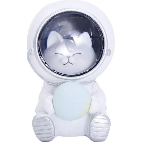 Veilleuse astronaute mignonne pour animaux de compagnie, décoration de chambre d'enfant, lampe LED astronaute