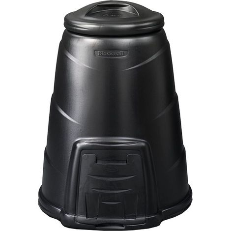 220L Black Garden Compost Bin Outdoor Waste Composter (1/4)