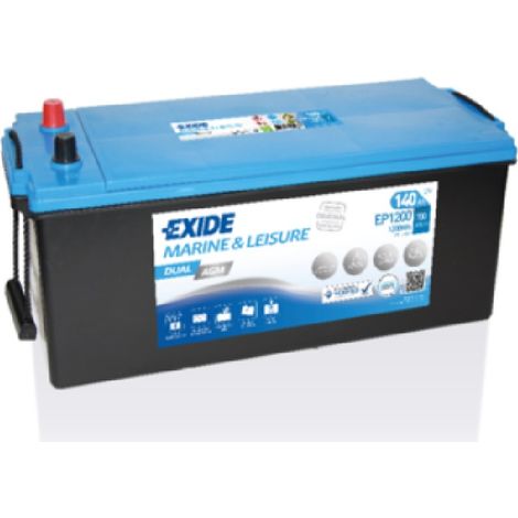 Batería Tudor Dual AGM EP1200 Exide
