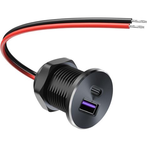 Das Gerät für Wohnmobile verfügt über eine 40-W-USB-C-Buchse, eine robuste Aluminiumkonstruktion und zwei PD 3.0-USB-C-Ladeanschlüsse. Es ist für Autos und Wohnmobile geeignet. (1/5)