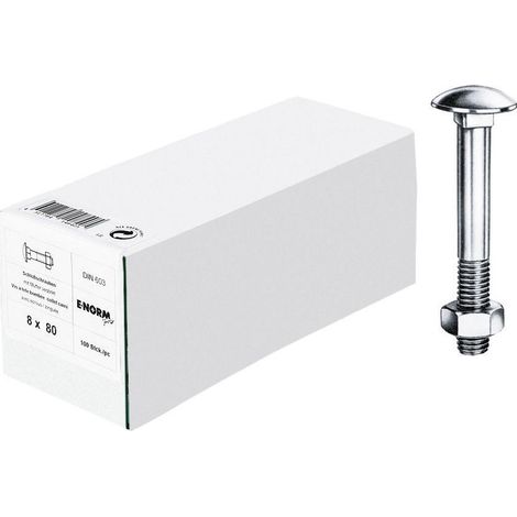 Reidl DIN 603 Flachrundschr. Vierkantansatz M 12 x 150 4.6 verzinkt, mit Mutter (1/3)