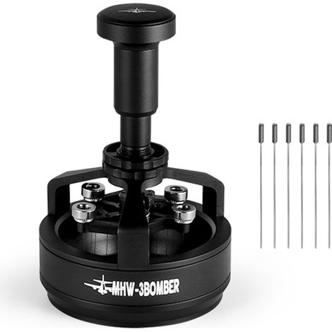 Outil WDT réglable MHW-3BOMBER 58 mm, profondeur d'aiguille 14 x 0,25 mm, agitateur à expresso, positionnement magnétique, accessoires pour machine, distributeur avec base de rangement, 6 pièces de re (1/5)