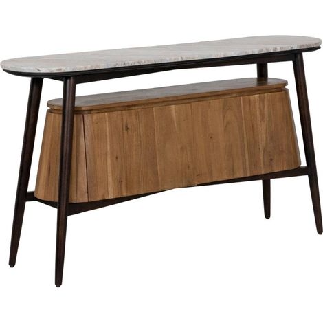 Buffet en bois d'acacia et marbre Simon (1/5)