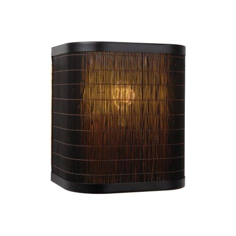 Applique da parete TAGALOG rattan nero 1xE27 40W Lucide