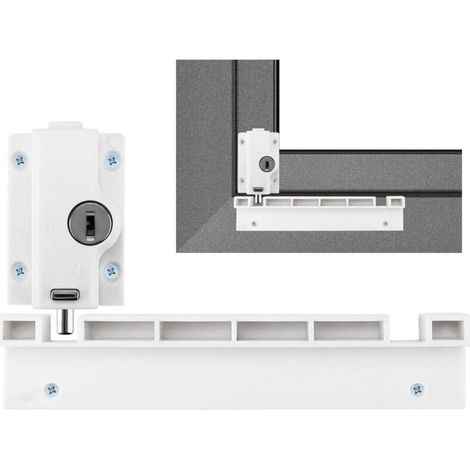 Verrou de sécurité pour porte coulissante de terrasse, serrures de porte de patio coulissantes pour portes en verre, serrure de sécurité pour la maison (1/5)