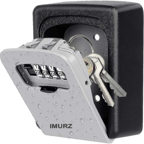 Cassetta di sicurezza a muro per chiavi, ad alta sicurezza con codice a 4 cifre, impermeabile e antiruggine - AquaForge (1/5)
