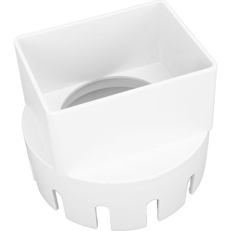 Adaptateur de descente de gouttière en PVC carré 3 x 4 pouces, adaptateur pour tuyau de drainage extérieur blanc (1/5)