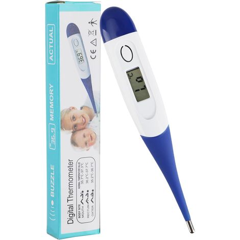 Thermomètre Numérique Vétérinaire et Médical, Sonde Flexible Mesure Rapide 20s Haute Précision, Thermomètre Rectal Étanche pour Animaux (Chien, Chat, Cheval) et Bébés (1/5)