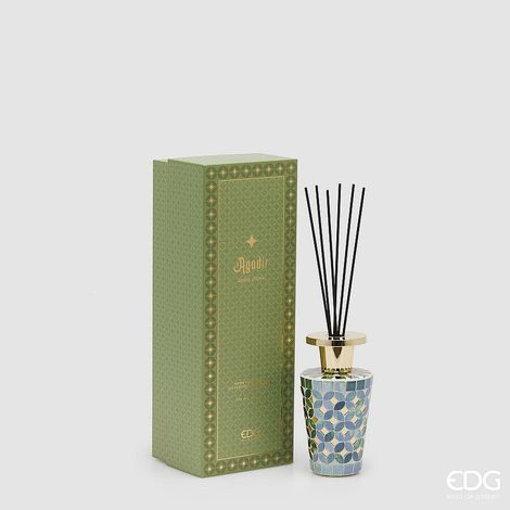 EDG Enzo De Gasperi Profumatore Bottiglia Agadir 300 Ml H 17,5 Cm D 9 Cm Green Utopia