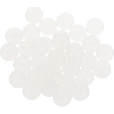 100pcs Billes de Précision en Plastique PP, 12mm Billes de Roulement Pleines Surface Lisse pour Vannes Indicateurs Liquide Carburateurs Débitmètres, Blanc (1/5)