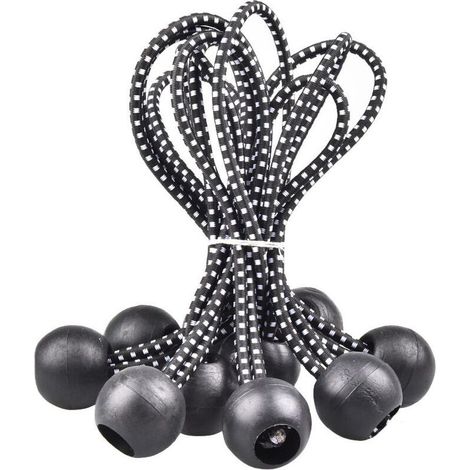 Lntyq 40 Pièces Tendeur Élastique, Tendeur, Tendeur avec Boule, Tendeur Élastique, Tentes, Attaches de Camping De Nombreuses Applications Extérieures (15,5 cm) (1/5)